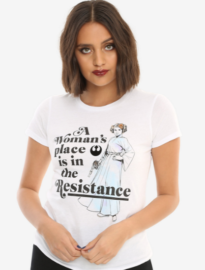 a woman's place is in the resistance leia shirt